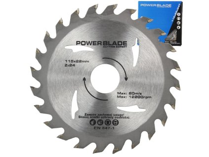 tarcza widiowa 115mm 22 24t power blade