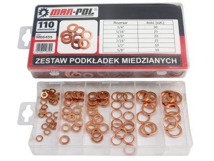 zestaw podkladek miedzianych 110el