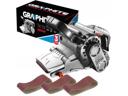 GRAPHITE SZLIFIERKA TASMOWA SIECIOWA PAS BEZKONCOWY 800W 3 tasmy 59G392