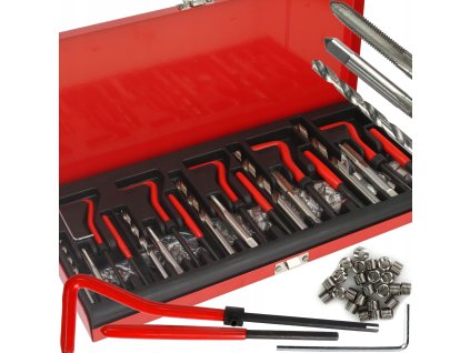 Zestaw do naprawy gwintow M5 M12 gwintowniki 131el