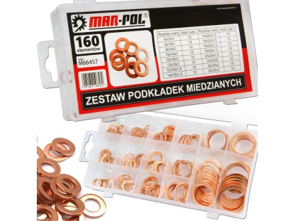 zestaw podkladek miedzianych 160el