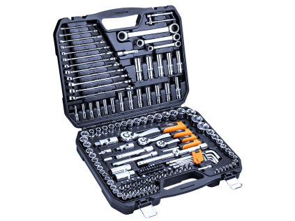 Neo Tools Gola sada, Sada nástrčných kľúčov 1/4 ', 1/2', 3/8 ' 156 dielna profi sada NEO 08-668