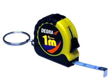 Meter kľúčenka, vreckový zvinovací mini meter 1 m x 6 mm DEDRA M311.103