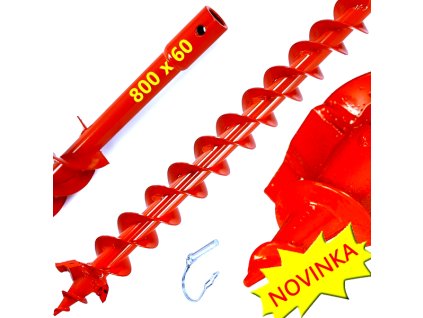 Vrták do pôdy pre motorový zemný vrták Ø 60 x dl.800 mm dvojitá špirála Demon M83160