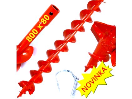 Vrták do pôdy pre motorový zemný vrták Ø 80 x dl.800 mm dvojitá špirála Demon M83161