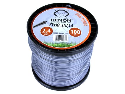 Profesionálna žacia struna 2.4 mm x 100 m zosilnená oceľovým lankom Demon M84106