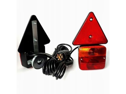 LAMPY TYLNE ZESPOLONE PRZYCZEPY MAGNES KPL TROJKAT ZESTAW LAMP PRZYCZEPKI