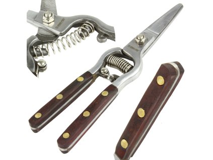 sekator nozycowy 200mm raczka drewniana