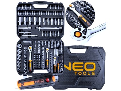 Nástrčné kľúče 1/2'', 3/8'', 1/4'', súprava 182 ks NEO Tools  10-074