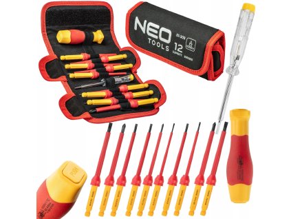 NEO ZESTAW KONCOWKI WKRETAKOWE DLA ELEKTRYKA 1000V 12 szt Z UCHWYTEM 01 308