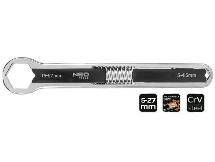 Klucz oczkowy nastawny Neo Tools, dwustronny 5 27 mm 03 031