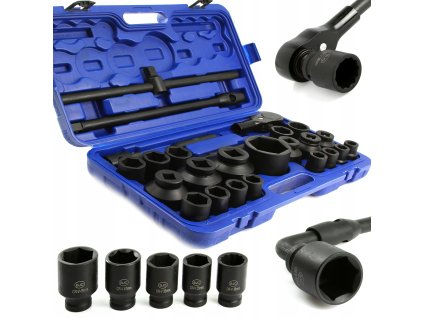 Sada nástrčných kľúčov 26 ks 3/4'' & 1'' 6-hranné + 12-hranné – M58248 – BJC