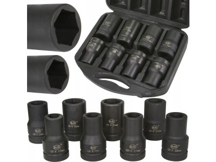 Sada nástrčných hlavíc 1'' 17–33 mm, 8 ks – M58262A – BJC