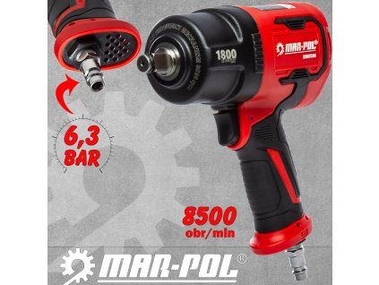 Pneumatický rázový uťahovák 1/2'' MAR-POL TH COMPACT – M80506 (1800 Nm)