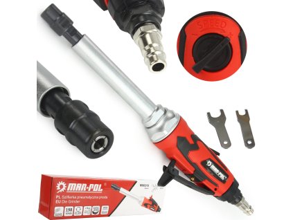 Pneumatická rovná brúska – dlhá, kompozitná – Mar-Pol M90315