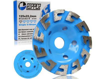 Segmentový diamantový kotúč na betón 125 mm × 22,2 mm – RIPPER Single-C – Mar-Pol M90902