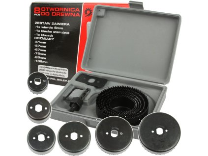 otwornica do drewna 8pcs