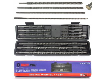 kpl wiertel sds 11pcs s4 walizka