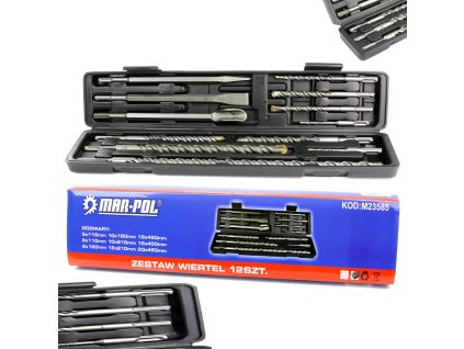 kpl wiertel sds 12pcs s4 9wier 3dluta