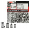 KOMPLET ZESTAW NITONAKRETEK ALUMINIOWYCH 150 ELEMENTOW MOCNE ETUI M66541