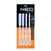 Dláto 6, 12, 18, 24 mm, sada 4 ks. Drevená rukoväť NEO Tools 37-800