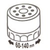 Kľúč na olejové filtre MAR-POL 60–140 mm – M57602