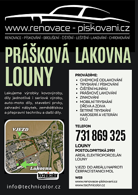 Prášková lakovna Louny