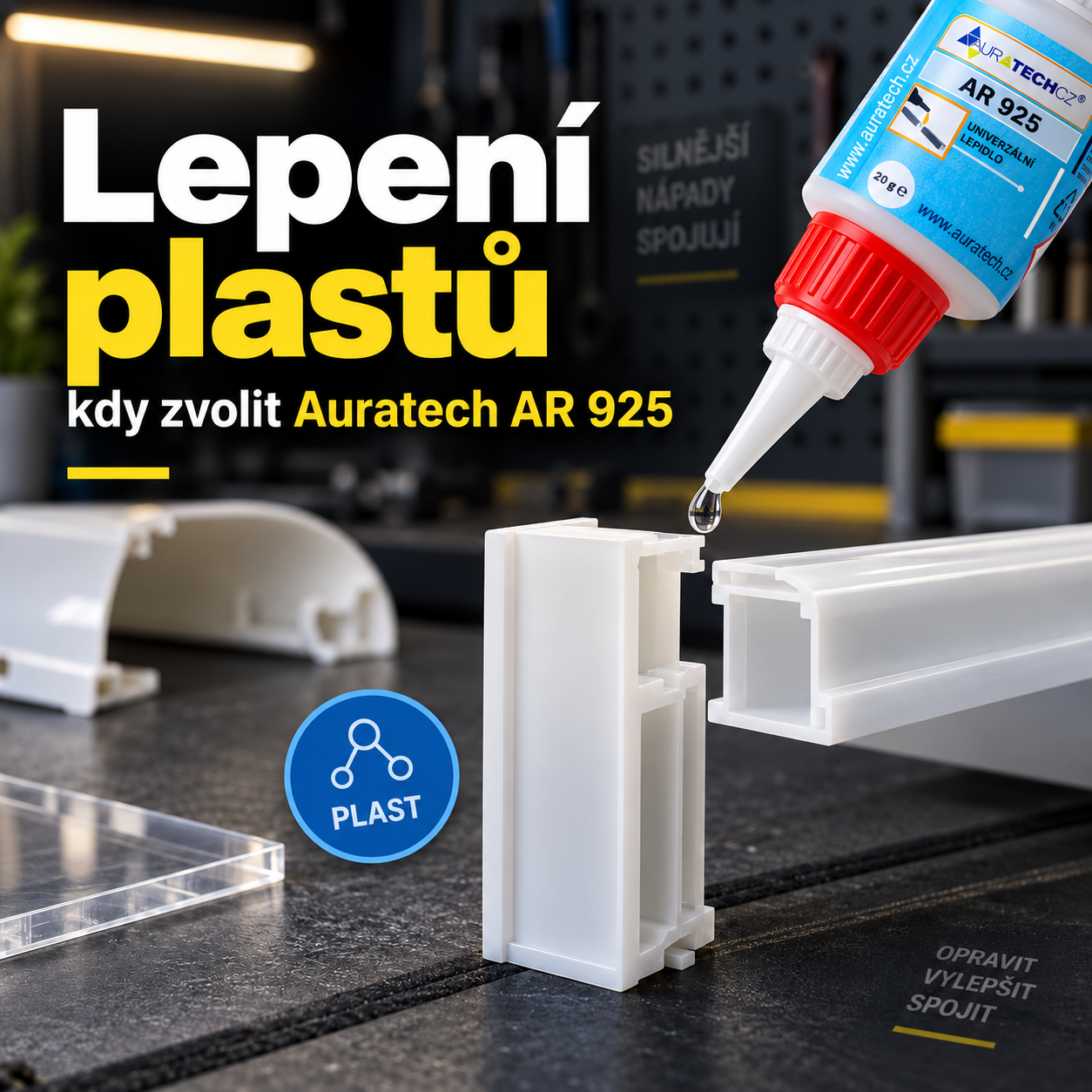 Lepení plastů: kdy zvolit Auratech AR 925