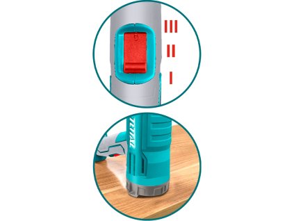 pistole horkovzdusna s lcd displejem 2000w total