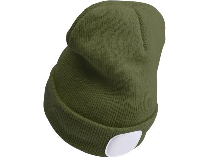 cepice s celovkou 4x45lm usb nabijeni tmave zelena univerzalni velikost
