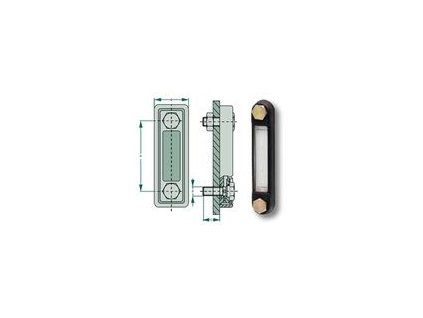 Ukazatel hladiny průhledné sklo 127mm
