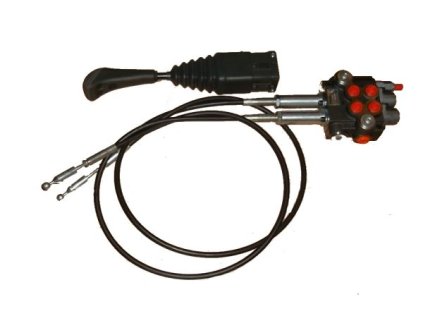 Hydraulický rozvaděč s lanovody 2/80 s jednočinnou sekcí pro čelní nakladač - sada