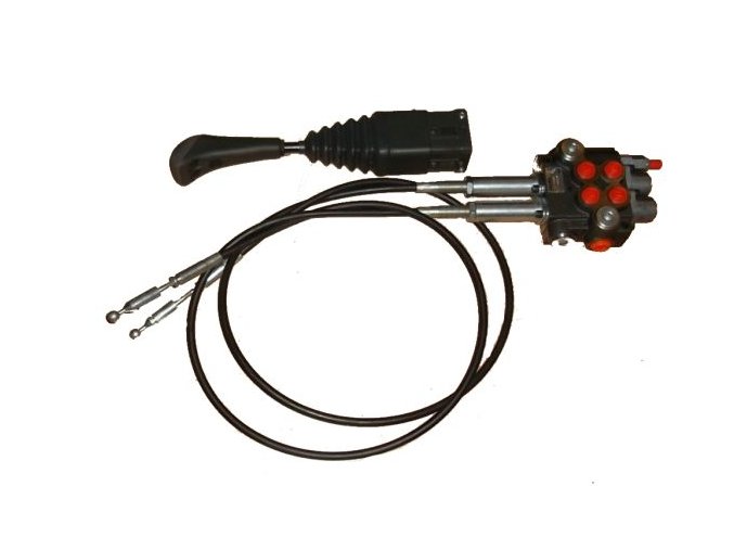 Hydraulický rozvaděč s lanovody 2/40 s jednočinnou sekcí pro čelní nakladač - sada