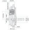 Převodovka pro hydraulické čerpadlo GR 2/3 s profilem hřídele 1:3,8 s litinovým pouzdrem