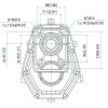 Převodovka pro hydraulické čerpadlo GR 2/3 s profilovým pouzdrem 1:3,8 s litinovým pouzdrem