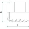 Lisovací objímka 2SN-2SC DN 06 - 1/4"