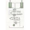 Hydraulická výhybka. Třetí funkce na nakladač. Ventil pro třetí funkci. 6/2 cestný elektrohydraulický ventil 12 VDC  50 l/min G1/2"