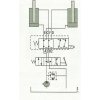 Hydraulická výhybka. Třetí funkce na nakladač. Ventil pro třetí funkci. 6/2 cestný elektrohydraulický ventil 24 VDC   50 l/min. G1/2"