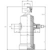 Teleskopický válec třídílný zdvih 1043 mm