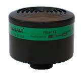 Kanistrové filtry Clean Air protiplynové typ filtru: CA Filtr K2 (bal.3ks)