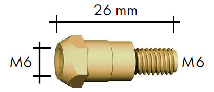 Spotřební díly k hořákům MIG 240A díl_hořáku: Mezikus (M6,26mm) MB24.