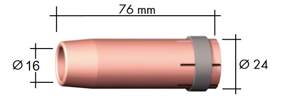 Spotřební díly k hořákům MIG 260/400/500A díl_: Hubice kónická NW16.