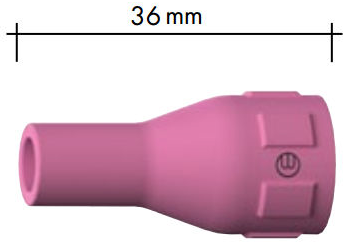 Spotřební díly k hořákům ABITIG GRIP 150/260W -průměr: 8,0 mm, díl standard: hubice prodložená standard 36mm