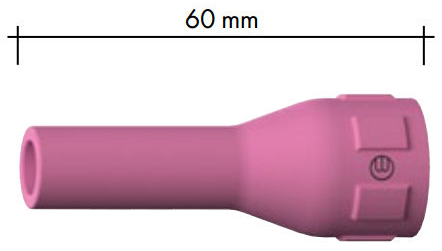 Spotřební díly k hořákům ABITIG GRIP 150/260W -průměr: 8,0 mm, díl standard: hubice prodloužená pro plynovou čočku 60mm