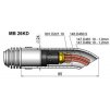 Vyhnutá hubice a průvlaky pro hořáky MB 26KD (270A)