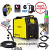 Svařovací invertor GeniTig® 220AC/DC - LCD PULZ, SYN, HF - TIG/MMA vč.3m kabelů, svorky, a drž.el. + hořák TIG26-4m UP/DOWN + kukla + vozík + lahev, atd.