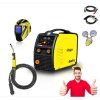Svařovací invertor GeniMig® 220LCD SET5 (MIG/MAG/MMA) + kukla + MIG hořák + red. ventil, atd.