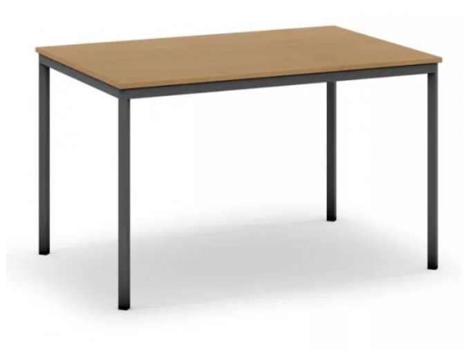 Jídelní stůl, tmavěšedá konstrukce, 1200 x 800 mm, buk
