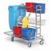 Profesionální úklidový vozík dvojkbelíkový pro kompletní úklid 2