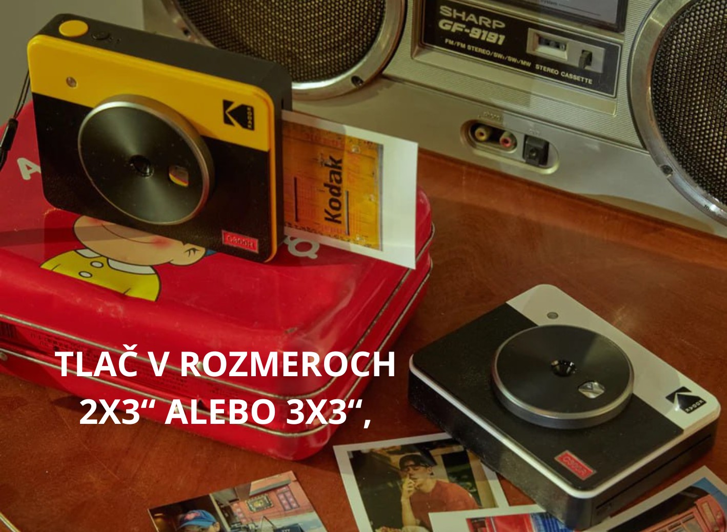 KODAK Mini Shot alebo Mini Shot Retro – tlač v rozmeroch 2x3“ alebo 3x3“